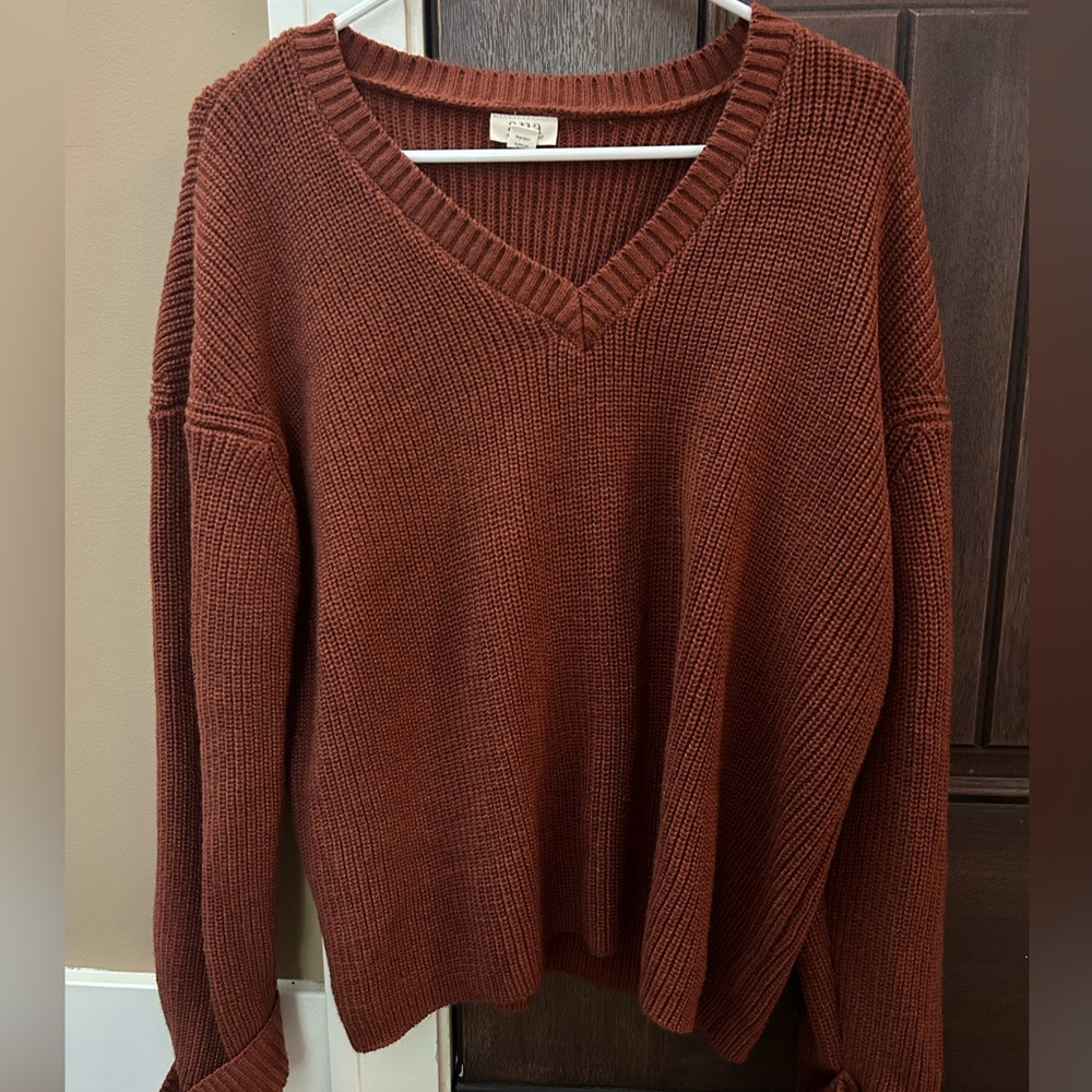 a.n.a red long sleeve sweater size XL